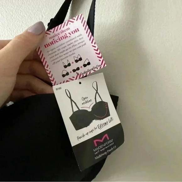 NWT Maidenform Womens Convertible Push Up Bra with Lace 40D - Picture 5 of 8